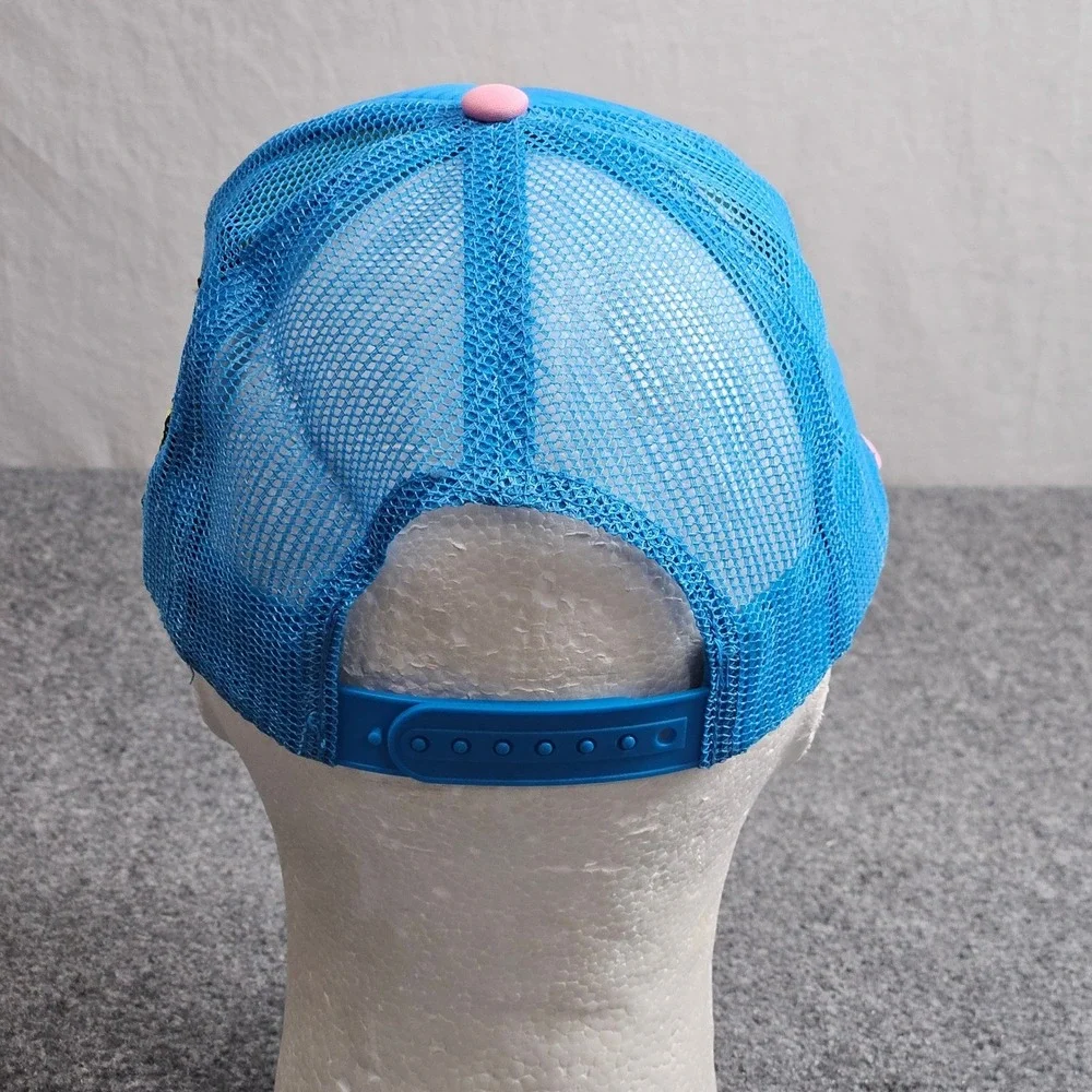 Bud Light Womens Trucker Hat Blue Pink Mesh Y2K Retro 90s Throwback Cap Festival